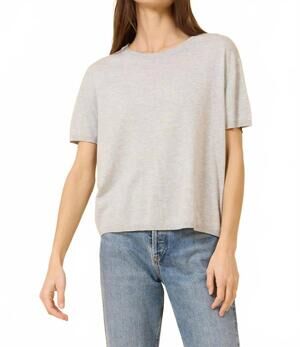 NEW ONE GREY DAY bianca soft and lightweight tee in heather grey